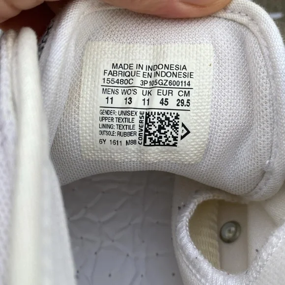 Converse Chuck Taylor Unisex All Star Syde Street Mid White Sneakers Sz 11M/13W - Picture 11 of 11